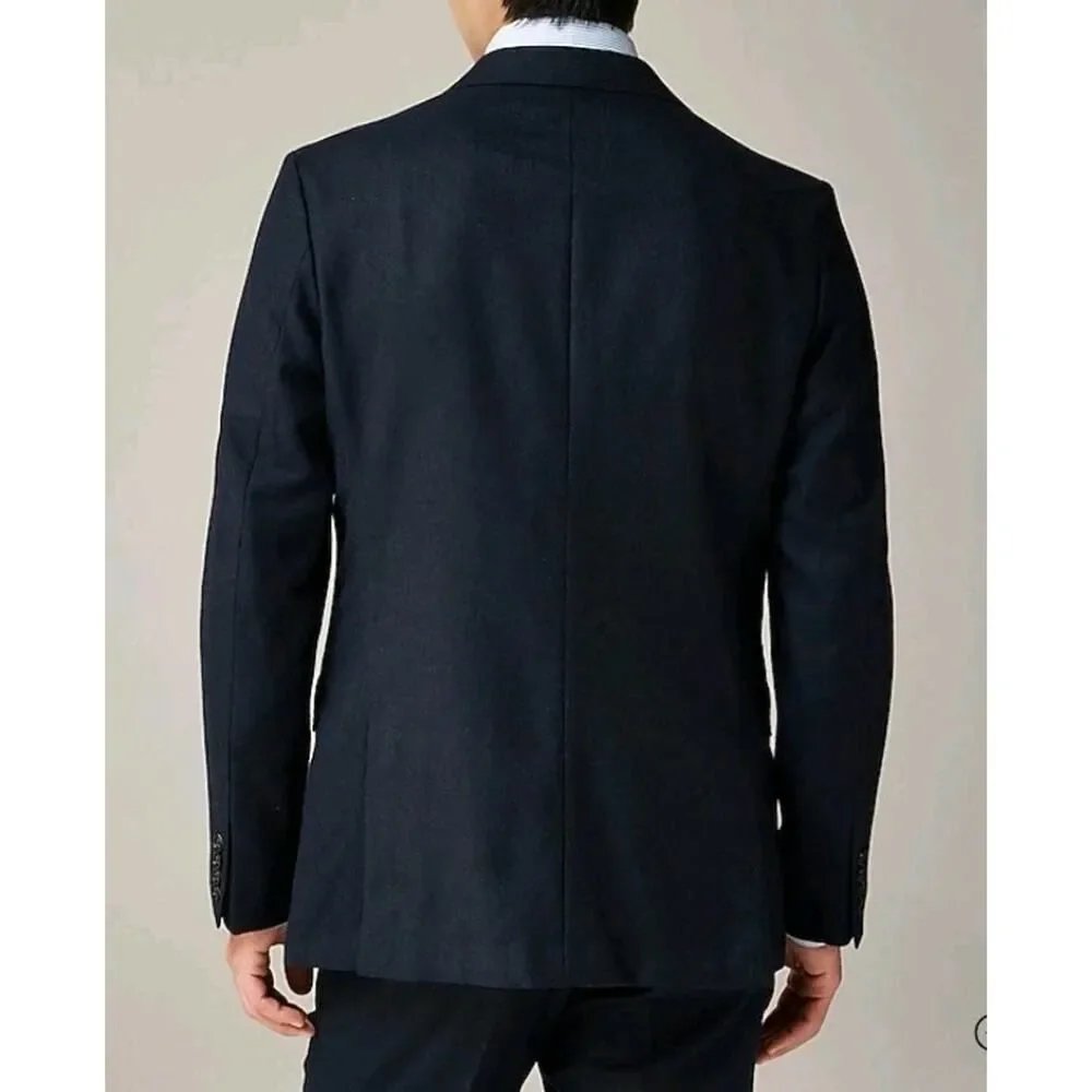 J.Crew Blazer Navy Blue jacket Sasual knit Medium 38 suit Wool Sport Coat NWT‎